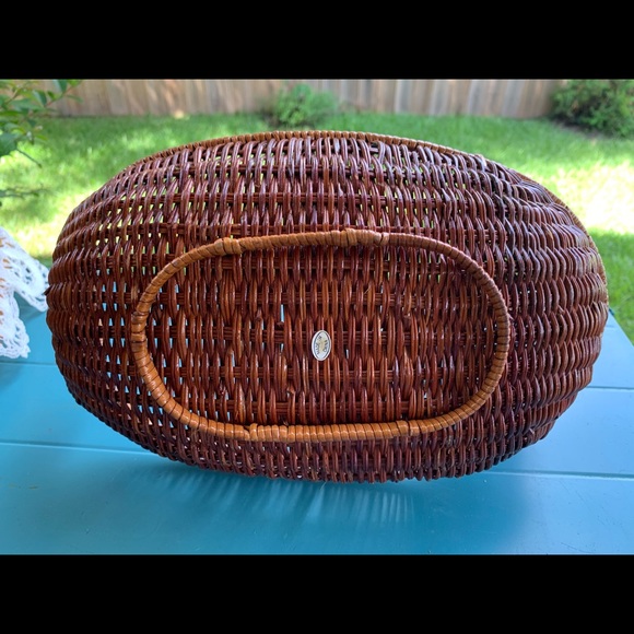 Wicker Rattan Turkey Woven Basket Display Farm House Style Vintage - Picture 7 of 8